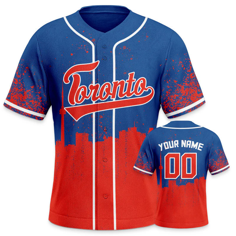 Custom 3D Graffiti Royal Red-White Authentic Baseball Silhouette Jersey